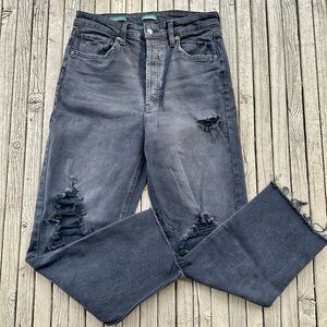 Target “Wild Fable” Women’s Black Distressed Straight Leg Jeans Size 8